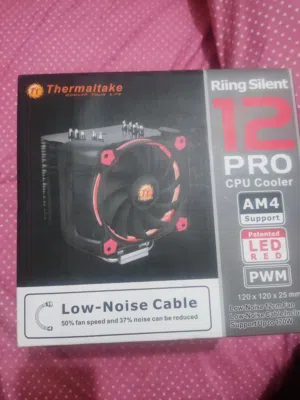 مبرد هوائي thermaltake riing silent 12 pro مع معجون حراري