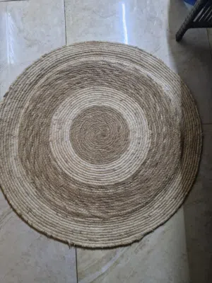 Braided rope rug