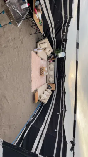 جلسة شاطئية متنقلة للبيع مع جميع الملحقات