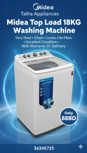 Midea Top Load 18KG Washing Machine Very Neat Clean Looks Like New Excellent Condition