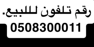 رقم مميز للبيع