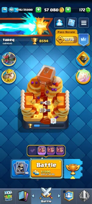 حساب كلاش رويل 8600 كأس ساحة 22 لفل الحساب 41