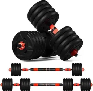 دمبل وبار 30 كيلو ك الجديد لسرعه البيع