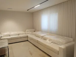 curtain and sofa work