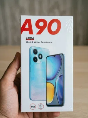 جهاز A90 _4g ممفتوح بحالة الشركة (بالسيلفون)