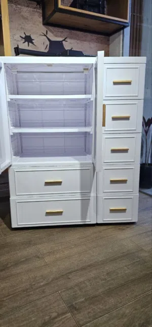 الخزانة الملكية  خزانة بلاستيك قوي جدا جدا  صاحبة الاستخدامات المتعددة  جوارير و رفوف و تعليق  وحجم