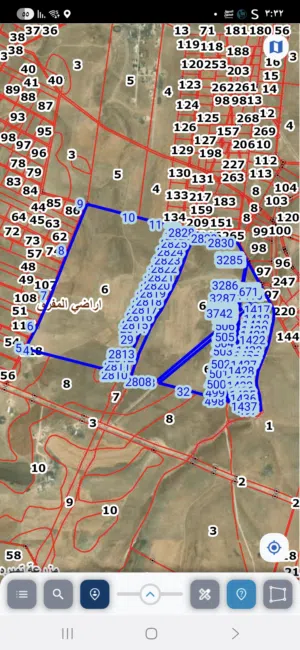 اراضي المفرق قرية بريقه حوض زملة الخريشا مساحة القطعه كامله 750 دونم المتاح للبيع 20 دونم البيع مش