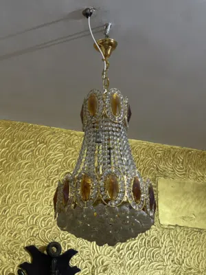 ثريات 2 كبار و2 صغار لون ذهبي وبني