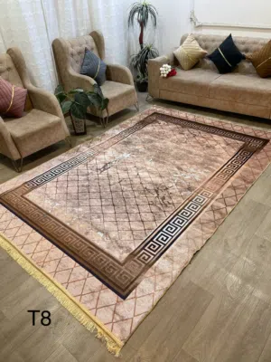 ..... موكيت HD عالي الجودة  رسمات مودرن الوجه حرير الملمس والظهر يحتوي على حبيبات جيلاتينيه