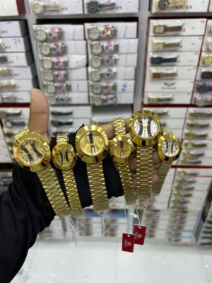 Gold Luxury Watches – Classic Design  Day & Date  1 Year Warranty  Free Gift Included