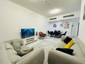 G2- شقة VIP غرفتين وصالة للإيجار الشهري شاملة الفواتير في عجمان النعيمية مفروشة بفرش فاخر