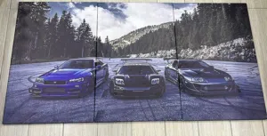 للبيع 3 قطع لوحه جديد استخدمت 6 يوم فقط (60x40) و مع ثلاثه  LED و ريموت  و باقي اشي تحت