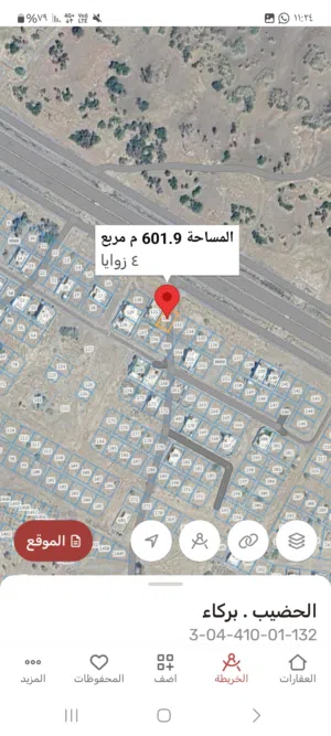 للبيع ارض سكنيه ف منطقة السوادي الحضيب الخامسه اول خط من الشارع الساحلي