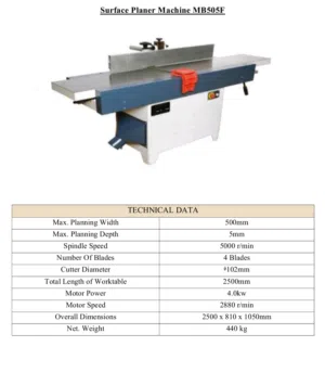 MB505E  surface planner thicknesser