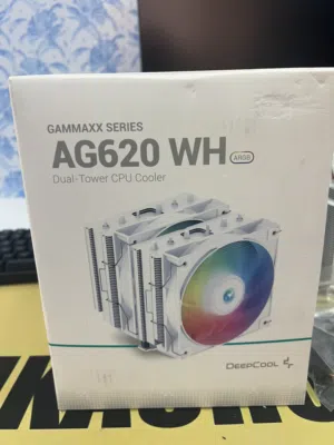 مبرد DEEPCOOL AG620 WHITE ARGB AIR COOLER توين تور جديد مع كرتونه وضمانه وجميع اغراضه