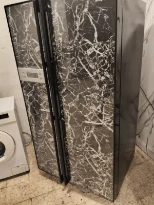 ثلاجه نوع سامسونج 36 قدم تبريد هوا فل اكسسوارات أبواب سكريت السعر 210 دينار شامل التوصيل عمان والزرق