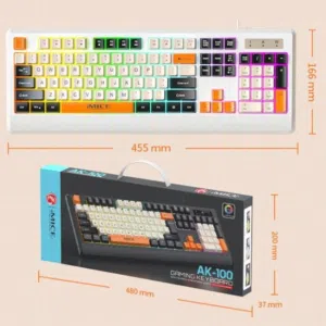 كيبورد جيمنج احترافي iMICE AK-100 – تصميم عصري وإضاءة RGB مذهلة!