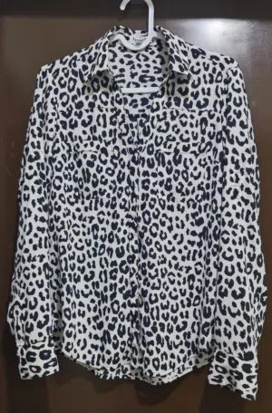Express button-down shirt with blue jeans