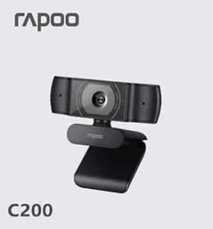 كاميرا الويب Rapoo C200 بدقة HD ومرونة تامة Rapoo C200 HD Webcam – Reliable Performance & Wide View