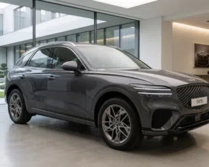 جينيسيس GV70 وارد امريكي موديل 2022 رقم بصره مكينه 2,5 اربعه سلندر توين تيربو داخل جلد بيع او مراوس