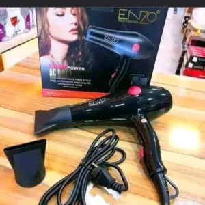 سشوار قوه 15000 دوره مجفف الشعر اينزو ENZO الاصلي راسين سرعتين حامي و بارد للمنزل و الصالون