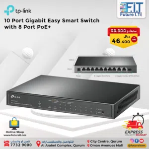 TP-Link 10-Port Gigabit Desktop Switch with 8 Port PoE+ Ethernet Switch  TL-SG1210P