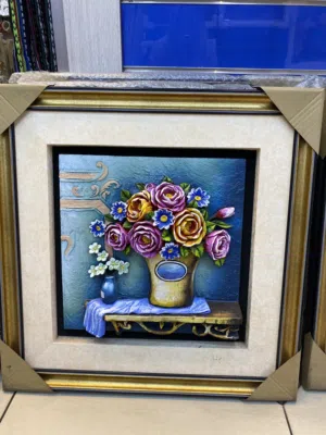 ديكورات داخلية فنون اشغال يدوية لوحات رسم يدوية رسم زيتي لوحات ريزن لوحات 3D إطار دبل