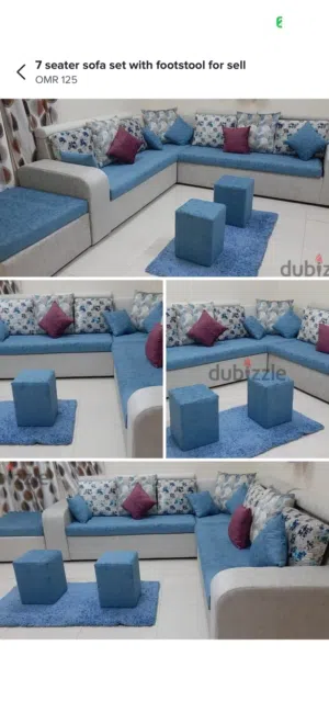 7 seater Sofa set with footstool