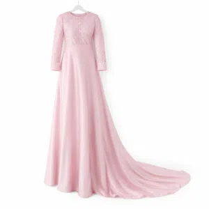 فستان حفلات للمحجبات لون روز بارد ستان ولولو