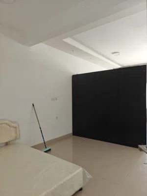 Clear room with bathroom and balcony