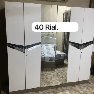 Double bed, Kid single bed, dressing table, wardrobe 6 doors, kitchen wooden cabinet
