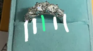 1ct Karat 5 stone Moissinite Diamond Ring 18k white gold ring size 9 HOLIDAY DISCOUNT deal!