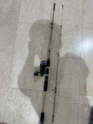 سنارة (sougayilang ) طول  210cm مع خيط  13bd  حرير للكاست والحداق