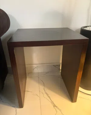 Sleek Minimalist Side Tables – Dark Wood Finish