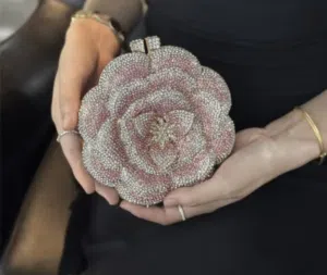 Pink/Silver evening clutch