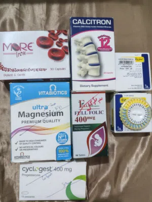 الاستروفيم 5 والثاني ناقص 10 حبات مجانا الفلوليك اسيد 5 ال cylogst400 مثبت ب 12 مكمل غذائي للحامل