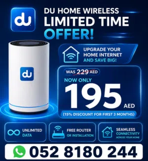 Du Home WiFi internet connection all over UAE