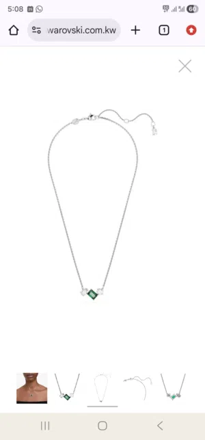 عقد و إسورة من شواروفسكي، جديدة كليا مع العلب و كيس شواروفسكي Brand new Swarovski pendant & bracelet