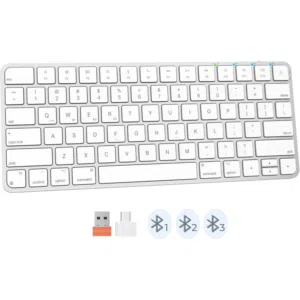 Meetion K210 ikey 2.4G Wireless & Bluetooth Ultra-thin Keyboard -White  لوحة مفاتيح لاسلكية