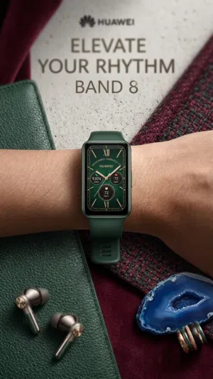 huawei watch band 8 with the green colour