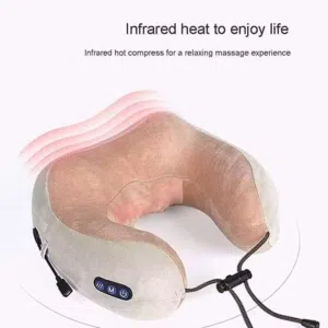 Electric Massage Travel Neck Pillow with Infrared Heat