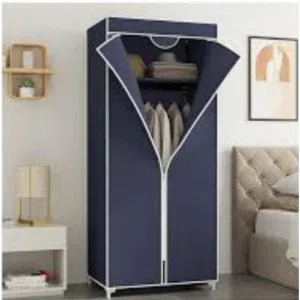 Cupboard Portable wardrobe with 2 storage spaces, durable clothes storage wardrobe, space saving