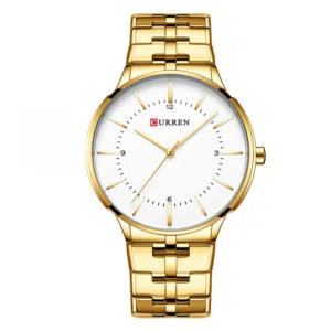 Men golden curren watch