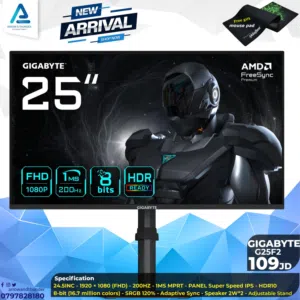 شاشة جيجابايت Monitor Gigabyte 24.5inch 200Hz بافضل الاسعار