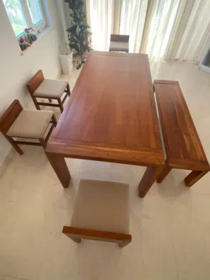Solid Wood Dining Set + TV Console + Side Tables  Excellent Condition