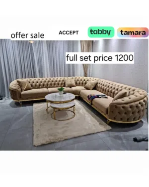 new l shape sofa set price 1200 only طقم كنب جديد على شكل حرف L