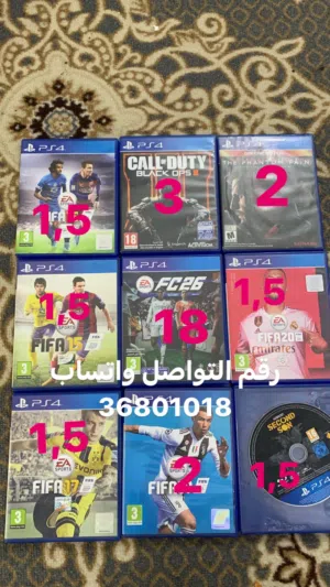 العاب بلاستيشن فور نظيفه جدا