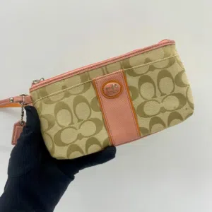 Coach Signature Wristlet / Large Cosmetic Pouch
