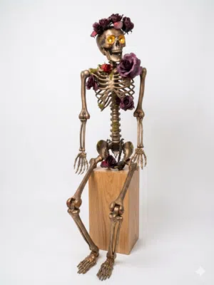 Gothic Skeleton Bronze Decor