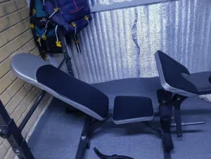 Uses gym bench